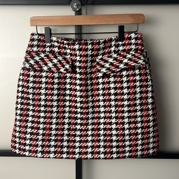 NWT Baum Und Pferdgarten houndstooth A-line mini skirt Size US 4 - Picture 1 of 9